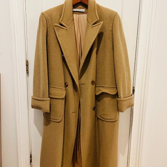 Larry Levine Women's Double Breasted Peacoat Wool Over Coat Size 14 - Picture 5 of 16